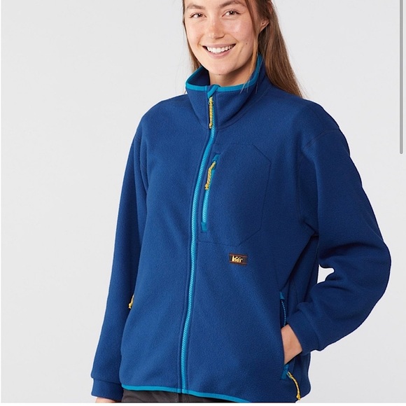 REI Trailsmith Women's Blue Fleece Zip-Up Jacket, Indigo Blue, Size L, NWT - Picture 1 of 13